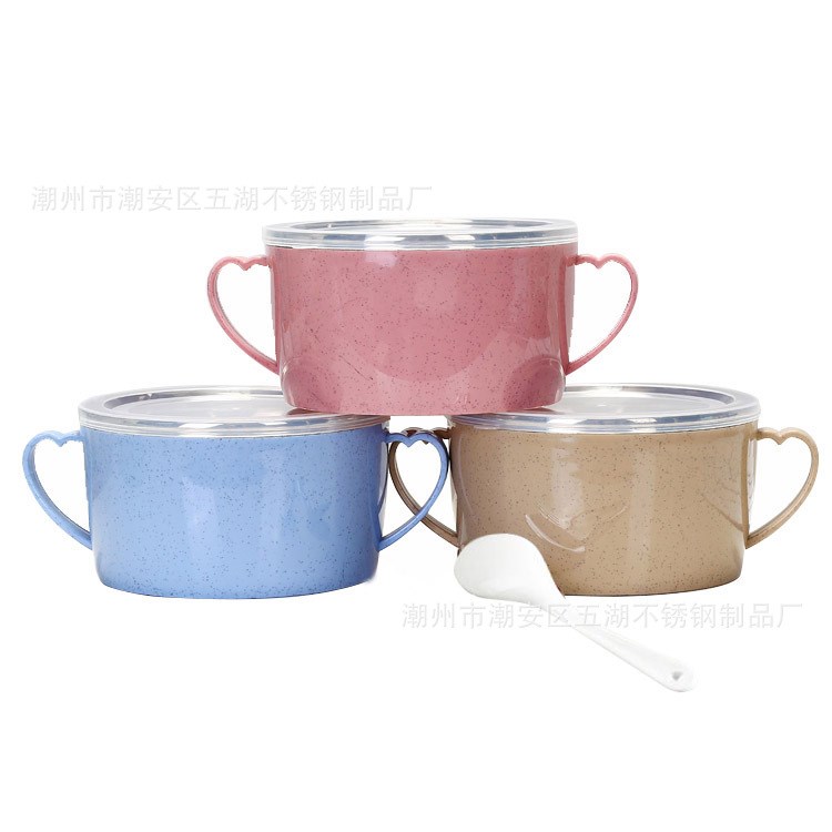 不銹鋼多用泡面杯 保溫泡面碗兒童碗雙層隔熱防燙密封杯防溢飯盒