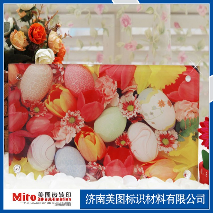 廠家供應熱轉印鋼化玻璃 面板印刷玻璃 個性禮品擺件 玻璃印圖