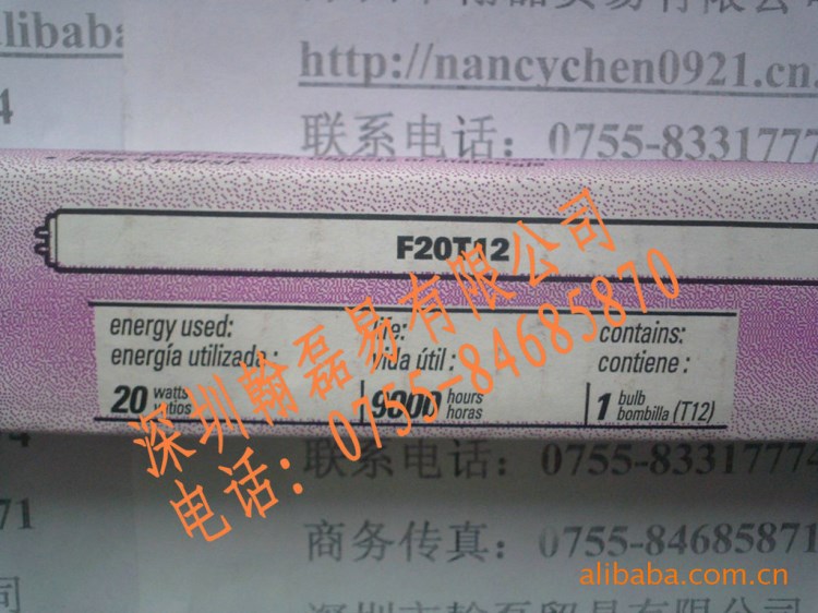 供應(yīng)美國通用GE藍(lán)黑紫外線燈管F20T12BLB