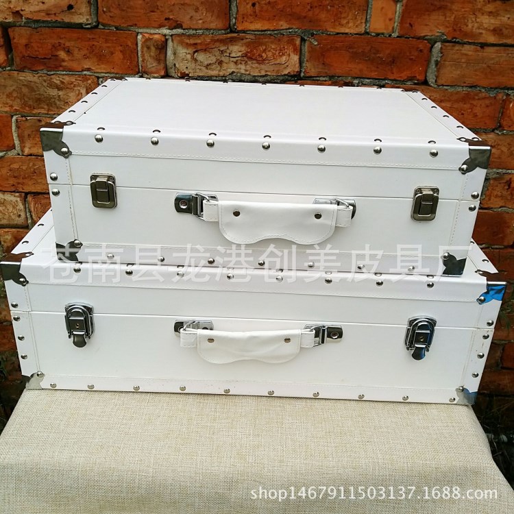 手提箱 木箱子櫥窗陳列拍攝攝影道具 木質(zhì)裝飾品樣板房擺件