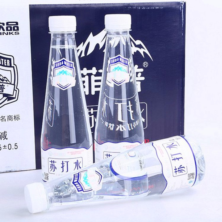  菲普蘇打水390ml*15瓶/箱 休閑碳酸飲料無(wú)糖汽水零食品批發(fā)