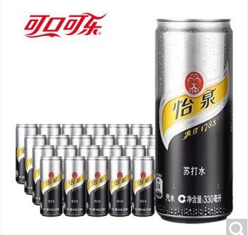 怡泉 聽(tīng)裝（罐裝）蘇打水 怡泉蘇打水 怡泉 蘇打水 330ML*24