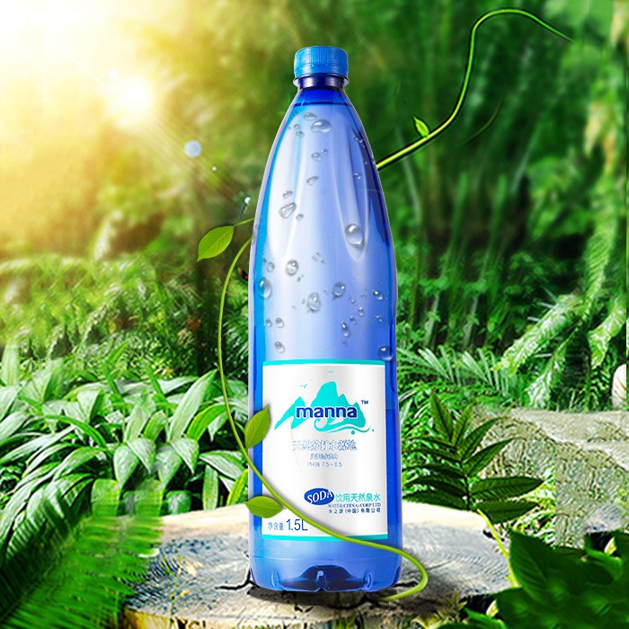 水之源 Manna瑪蘇打飲用天然泉水礦泉蘇打水1500ml*6瓶/箱