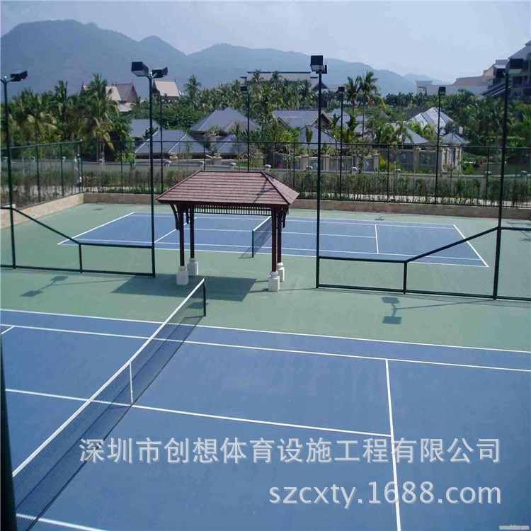 網球場pvc卷材塑膠地板籃球場pvc卷材塑膠地墊包工包料廠家