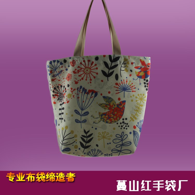 廣州廠家定制熱轉(zhuǎn)印滌棉棉布手提袋/燙畫帆布袋/帆布手提袋