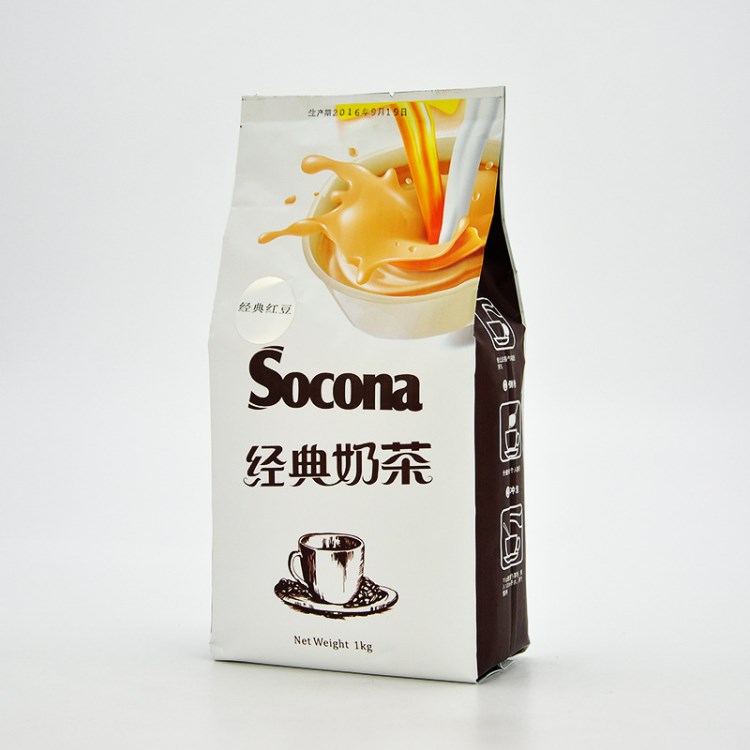 Socona經(jīng)典奶茶  紅豆奶茶粉1000g 速溶袋裝 咖啡機奶茶店原料