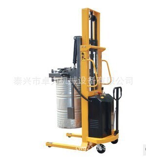 上海油桶裝卸車 半電動雙門架油桶翻轉車 電動油桶堆放車