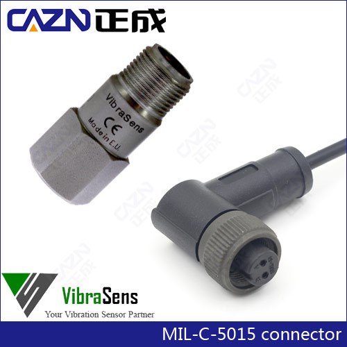 Vibrasens MIL-C-5015传感器接头 or IP69K集成电缆