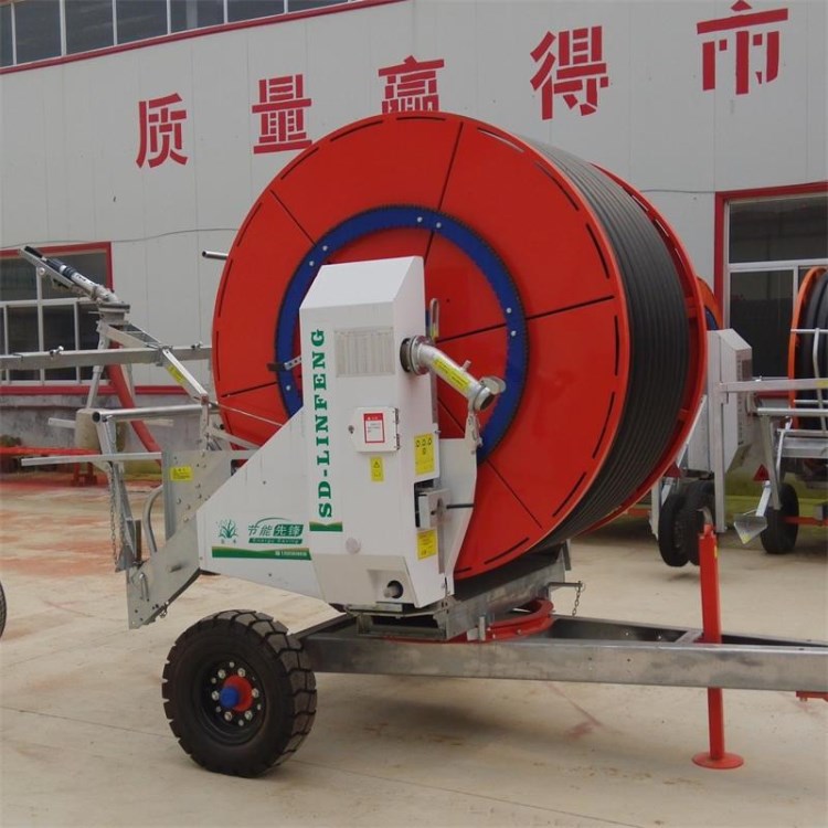 供应小麦大型喷灌自动设备卷盘式喷灌机jp75-300tx山东厂家