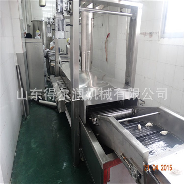 得爾潤DERYZ-6000型海產品油炸鍋全自動油炸生鱈魚油炸流水線