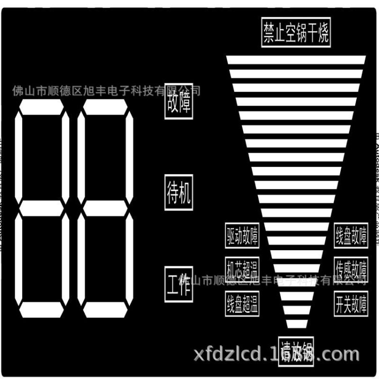 佛山順德廠家直銷 定制 大功率電磁爐 LCD液晶顯示屏