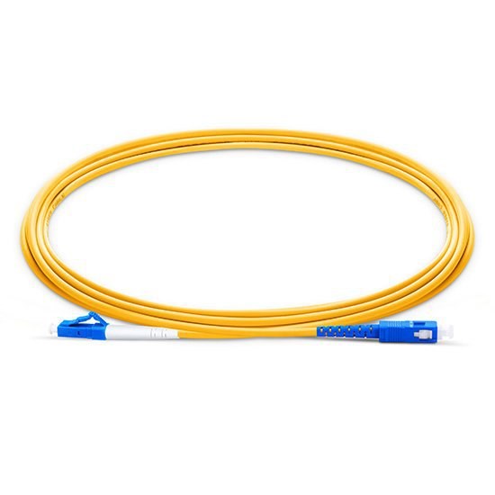 10m LC/UPC-SC/UPC 单工单模 OS2光纤跳线 -0.9/2.0/3.0mm PVC