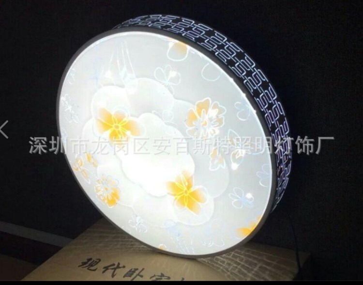 新款異形led方形鐵藝客廳燈臥室燈具亞克力鋁材圓形LED吸頂燈