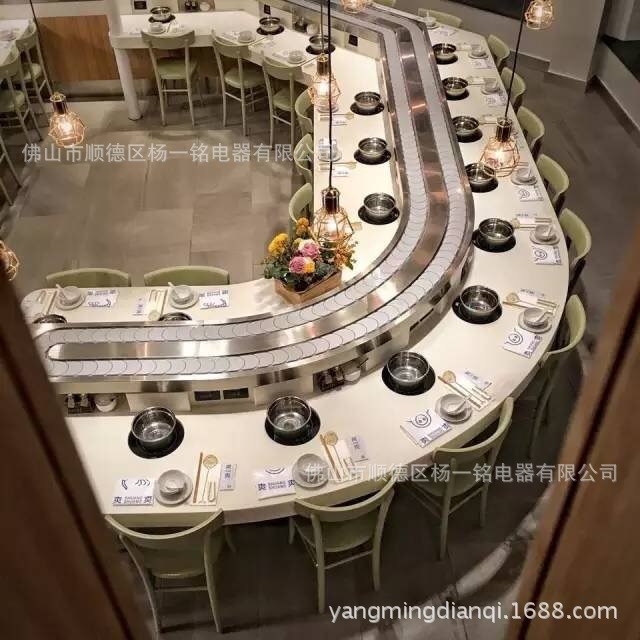 西寧火鍋傳送帶設(shè)備回轉(zhuǎn)火鍋設(shè)備自助旋轉(zhuǎn)小火鍋餐臺 加盟定制