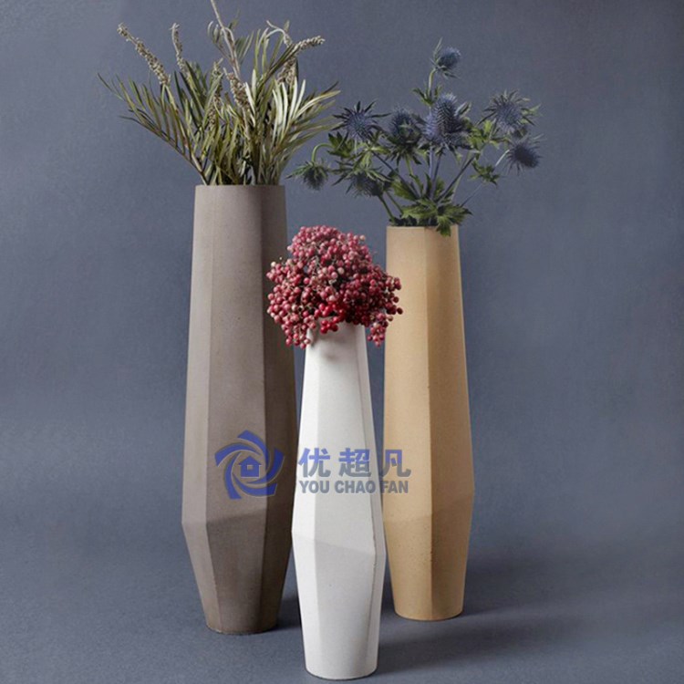 廠(chǎng)家定制異形玻璃鋼花盆 商場(chǎng)酒店花缽 戶(hù)外園林商業(yè)美陳組合花瓶