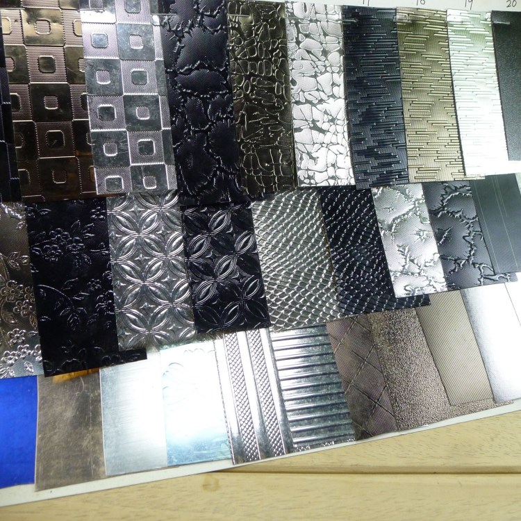 PVC壓紋鏡面燈飾膠片 方格壓紋 金屬反光膜 燈罩卷材包裝片材料