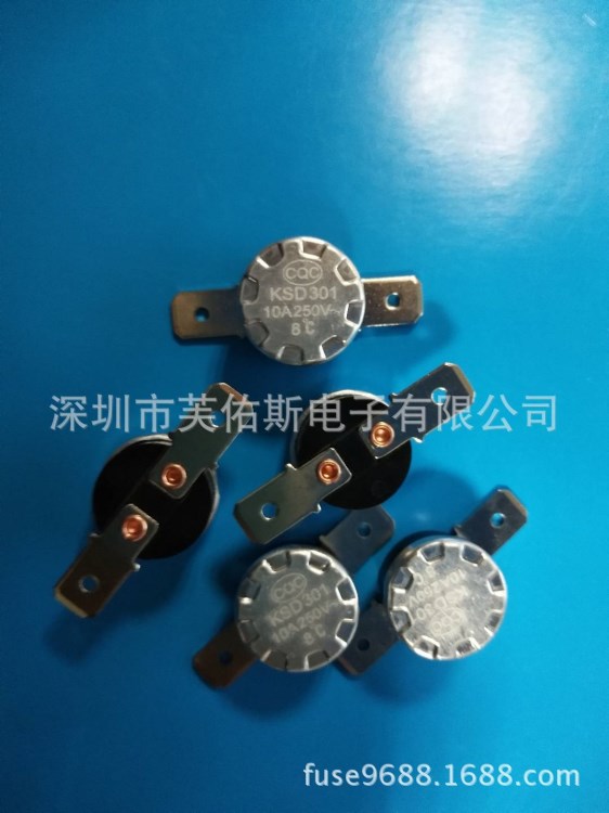 廠家直供 冰箱控制器 低溫8度KSD301防水溫控器 圓形壽命10萬