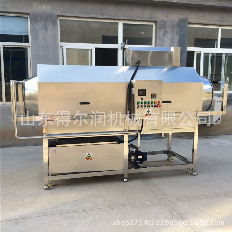 山東得爾潤(rùn)滾筒式洗袋機(jī) 轉(zhuǎn)筒毛刷洗袋設(shè)備 清洗軟包裝袋機(jī)械價(jià)格