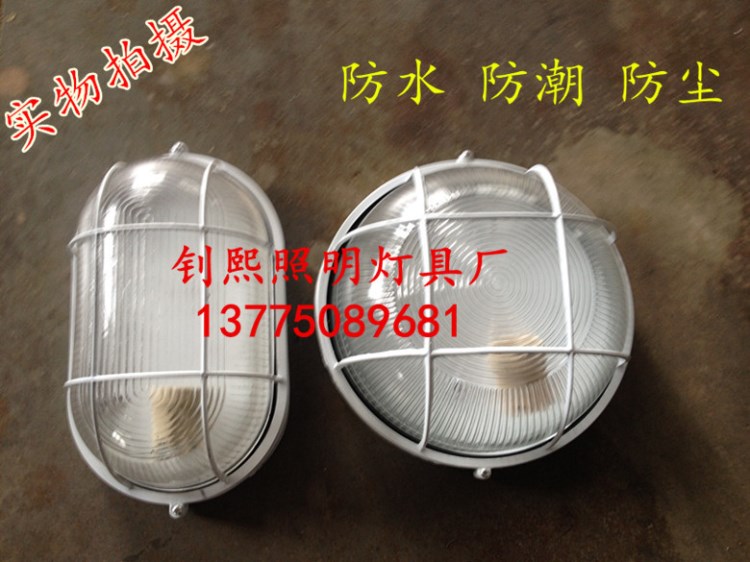 廠家直銷正圓橢圓形帶網燈罩 防潮防爆照明燈罩 浴室桑拿房防水燈