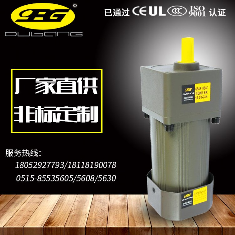 OPG歐邦120W微型定速電機減速機6IK120小型齒輪減速馬達110V220V