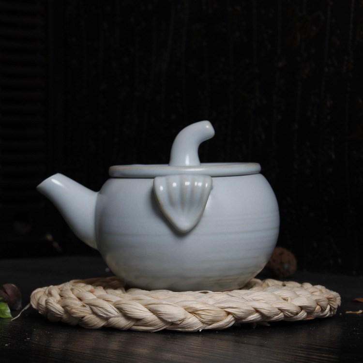 汝窯手抓壺泡茶壺陶瓷水壺汝瓷茶具玻璃紫砂壺廠家批發定制