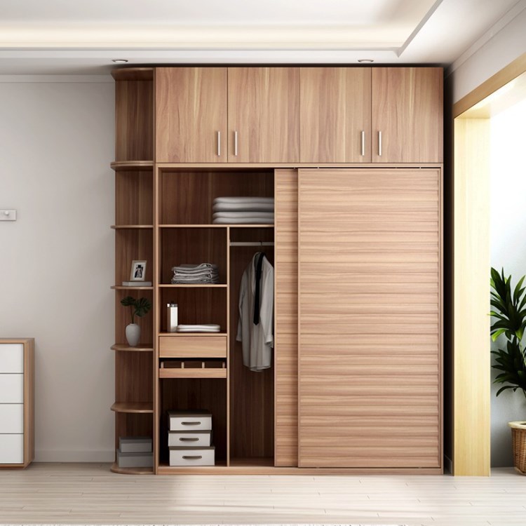 欧式大容量整体移门推拉门主卧室多门衣橱组合趟门衣帽间家具定制