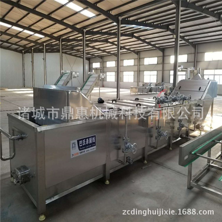 水浴式低溫殺菌機(jī) 軟包裝熟食巴氏殺菌線 奶制品殺菌設(shè)備定制