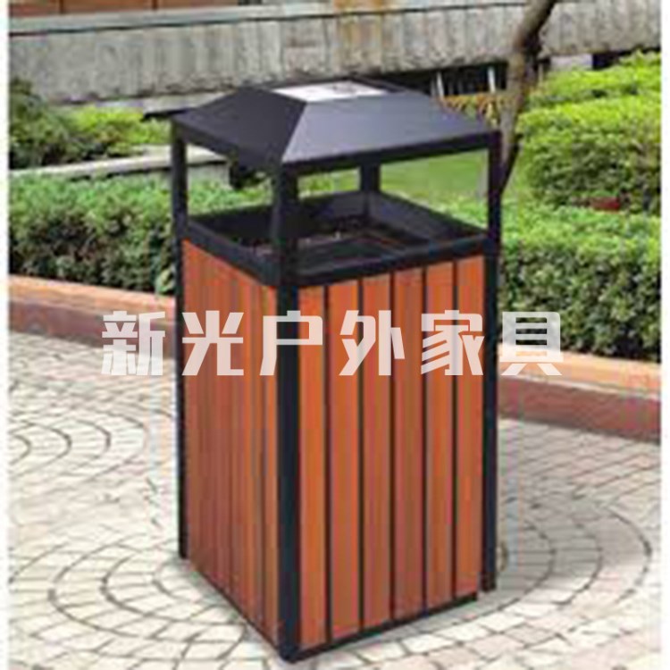 廠家直銷 戶外公園景區環衛市政小區單筒垃圾箱 帶煙灰缸垃圾桶