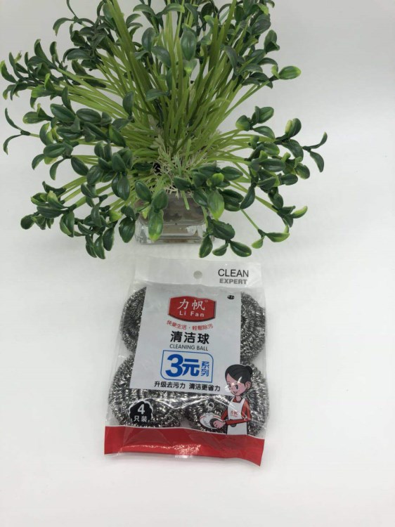 廠家直銷鋼絲球 力帆4個裝3元店貨源廚房用品 火爆商品不掉渣