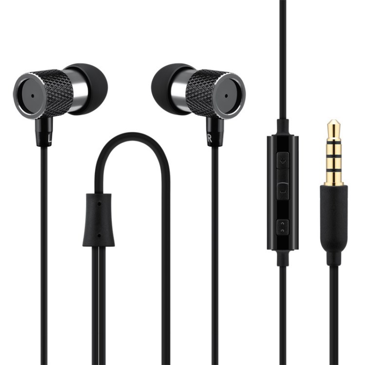 耳機廠家批發入耳式帶麥通話手機電腦跨境私模耳塞重低音金屬耳機