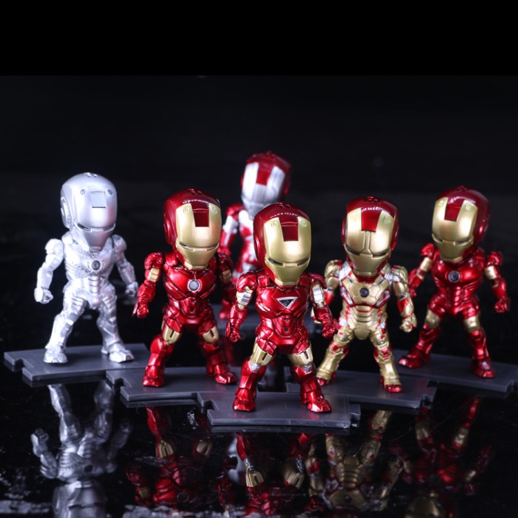 动漫手办批发 带灯钢铁侠 套装彩盒 IRONMAN 公仔正版现货