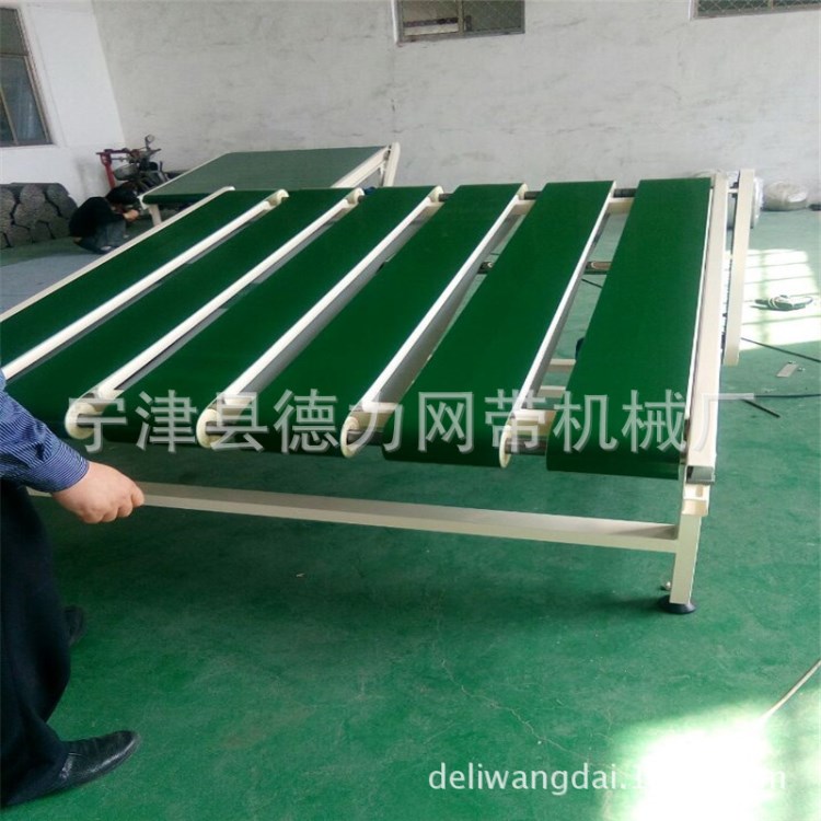 非標定做多條皮帶輸送機綠色皮帶輸送機工作臺流水線傳送帶輸送機