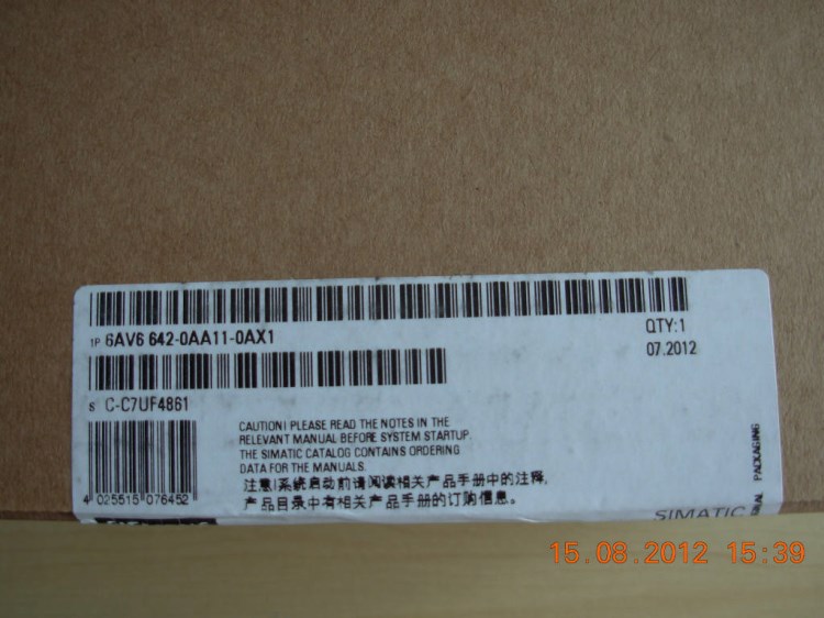 西門子觸摸屏6AV6642-0AA11-0AX1