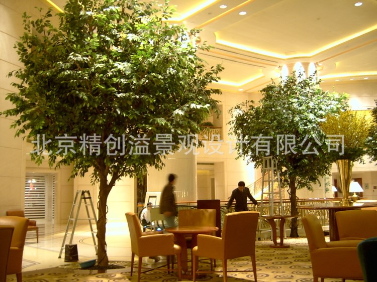 酒店大廳婚慶裝飾綠植仿真大樹假樹榕樹仿真大型榕樹假樹植物裝飾