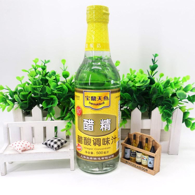 30度寶鼎食用醋精500g*12瓶 高濃度馬桶泡腳無(wú)酒精白醋可消毒