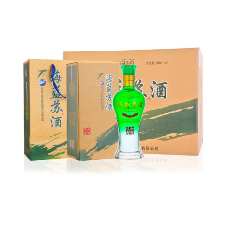 洋河鎮(zhèn)白酒批發(fā) 52度濃香綿柔型白酒 海藍(lán)蘇酒-和諧淡雅