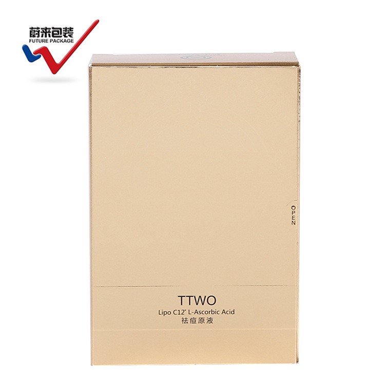 定制開門開窗金卡TTWOD袪痘原液包裝盒化妝品彩紙卡紙外包裝盒