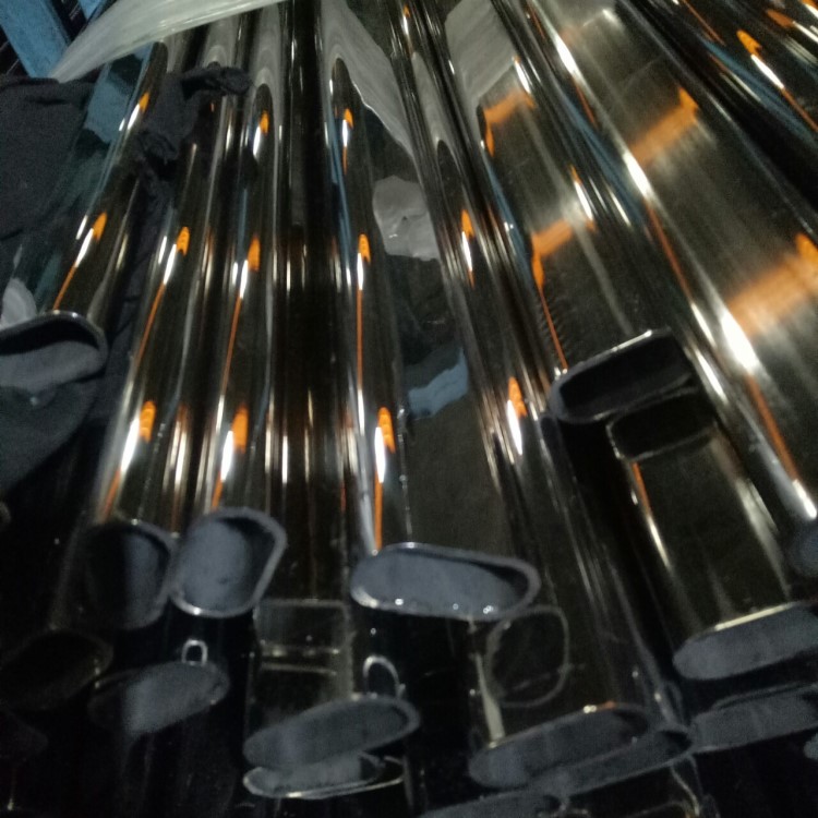 SUS304材質38*19*2不銹鋼平橢圓機場手推行李車專用管