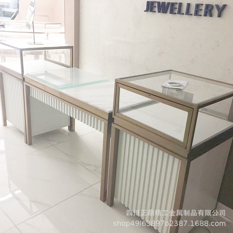 设计制作不锈钢珠宝展柜饰品铂金钻石展柜商场展柜定做厂家直销