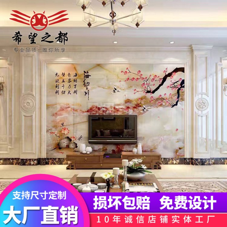 羅馬柱背景墻瓷磚 歐式貴氣崗石客廳電視墻磚大理石羅馬柱背景墻