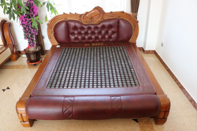 新品玉石锗石托玛琳床垫双温控砭石汗蒸理疗双温双控加热床垫