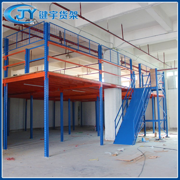 閣樓樓梯鋼結構閣樓式平臺貨架工廠庫房分層拆裝式重型平臺定制