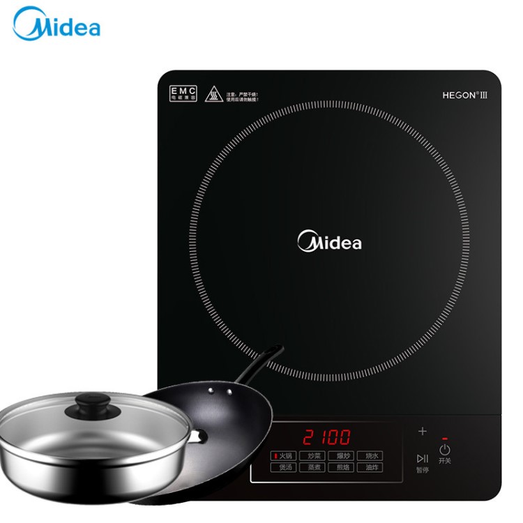 Midea/美的 C21-Simple101電磁爐家用火鍋電池爐智能觸控