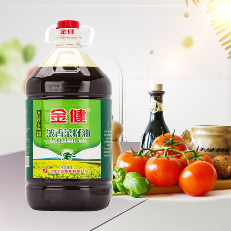 金健濃香菜籽油4L非轉(zhuǎn)基因食用油物理壓榨植物油菜油采購批發(fā)