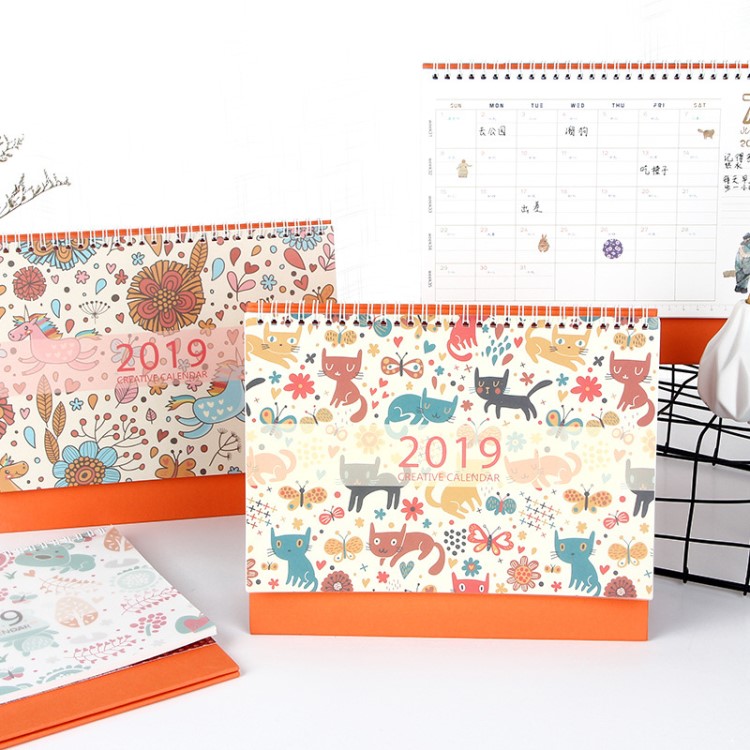 臺(tái)歷掛歷定制印刷logo2019豬年創(chuàng)意企業(yè)廣告臺(tái)歷日歷廠家定做現(xiàn)貨