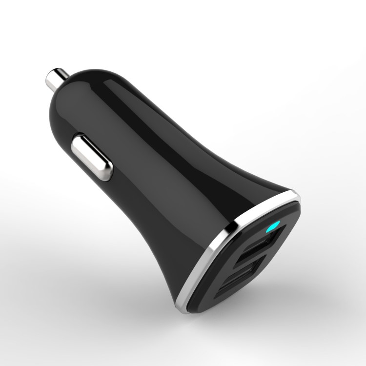 車載充電器 私模車充qc3 0車充一拖二 雙usb QC3.0+QC3.0多功能