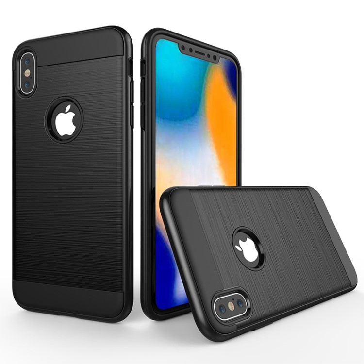 iphone xs max手机壳苹果XR拉丝战神二合一防摔iphone8plus保护套