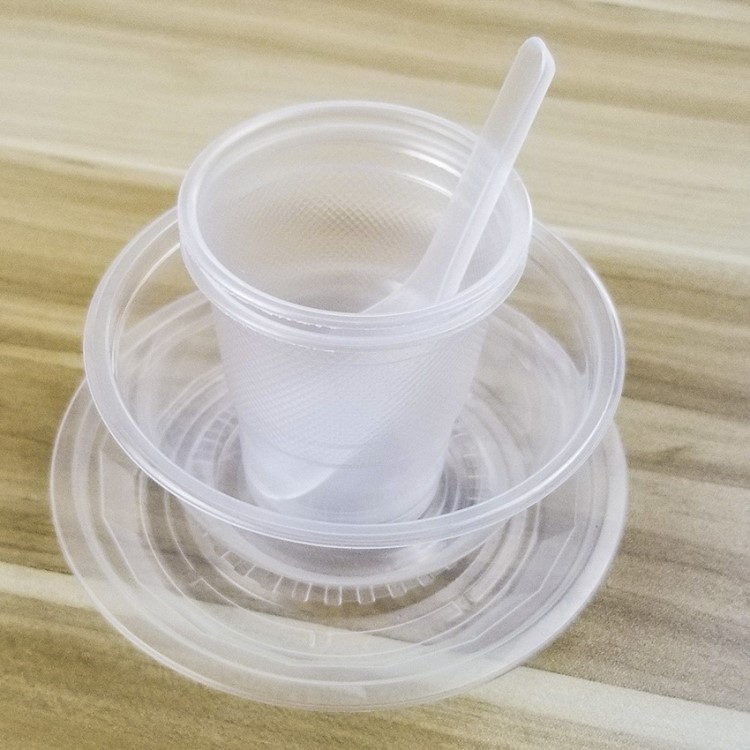 廠家直銷批發 一次性餐具 水晶碗四件套    量大從優