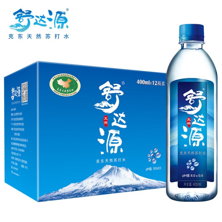 源自五大連池 天然蘇打水 舒達源 PH值8.0 冷礦泉400ml*12  包郵