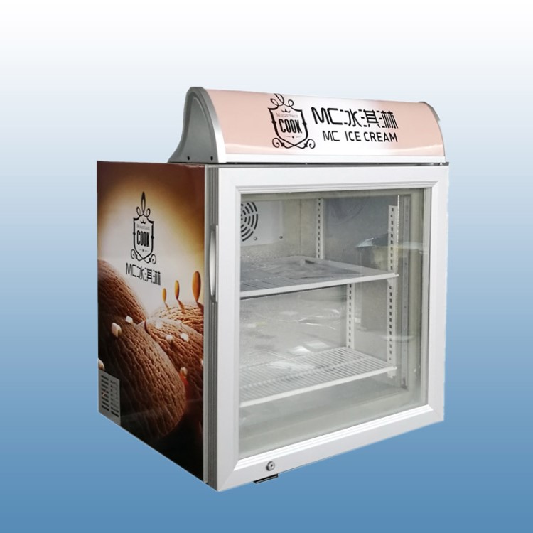 供應55L冰淇淋冷凍展示柜冰激凌展示柜立式冷凍柜帶鎖